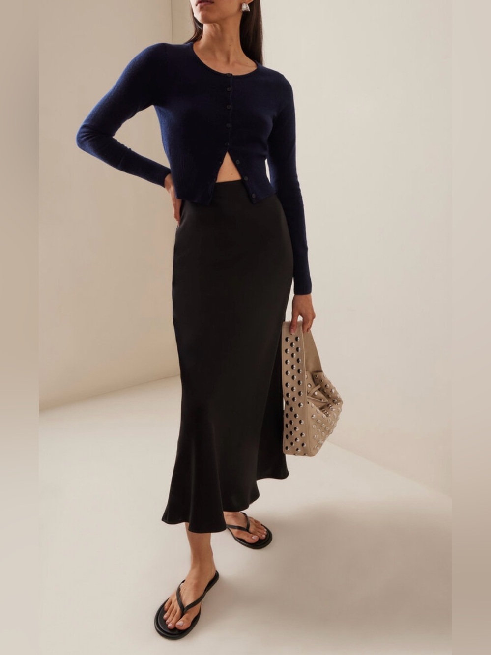 Jenni Kayne Cashmere Finley Cardigan Cropped Spring Cardigan Effortless Chic M - Picture 6 of 11